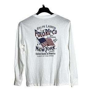 Polo by Ralph Lauren Patriotic Flag Long Sleeve Shirt Size L